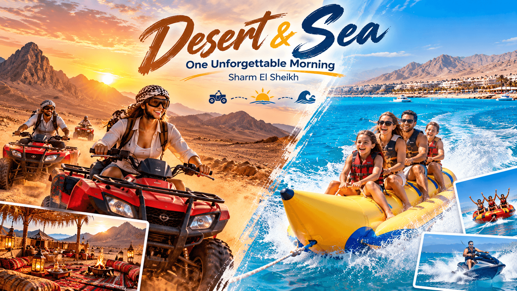 Quadsafari bij zonsopgang en watersport