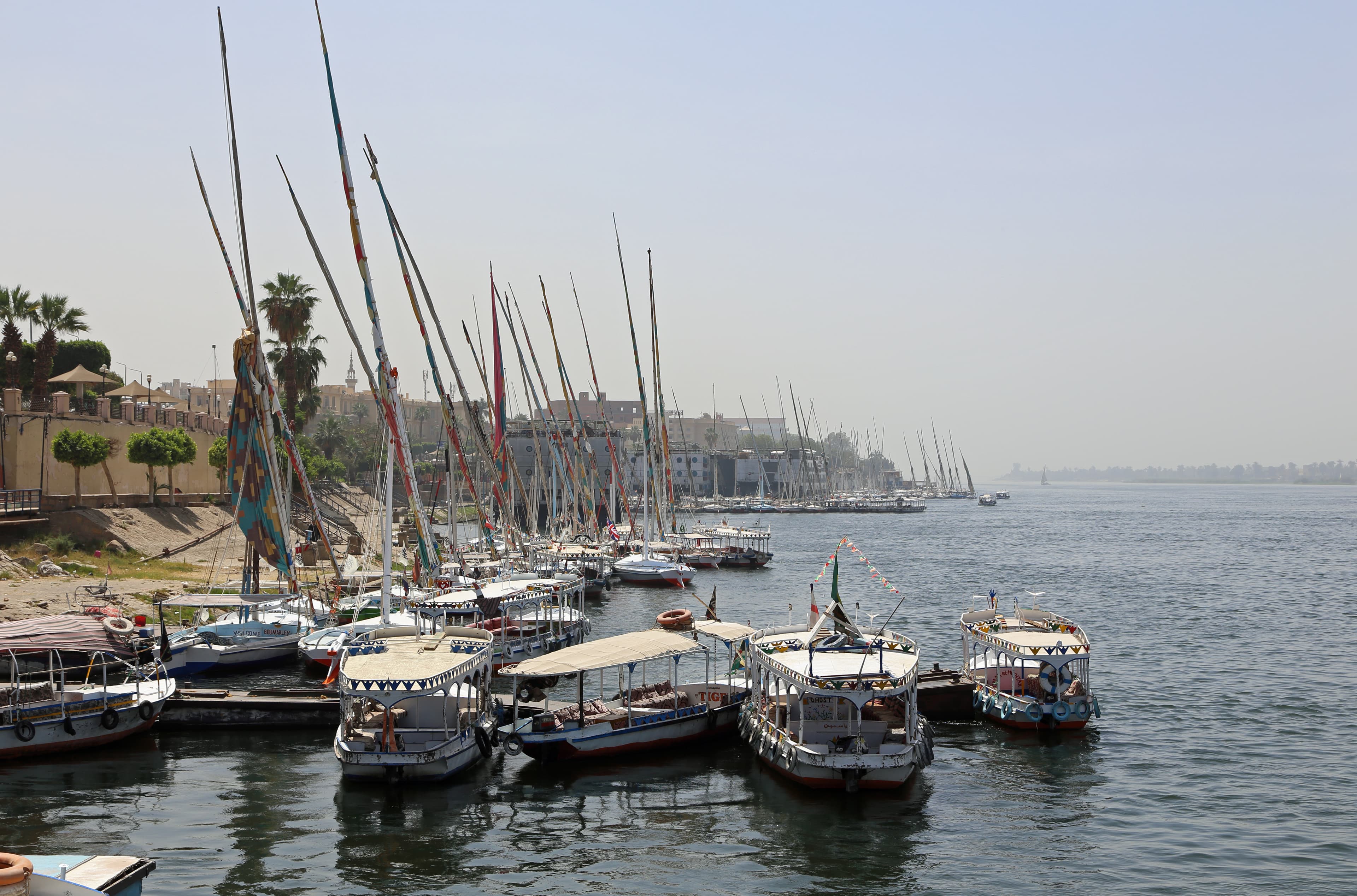 Il Nilo a Luxor, Egitto