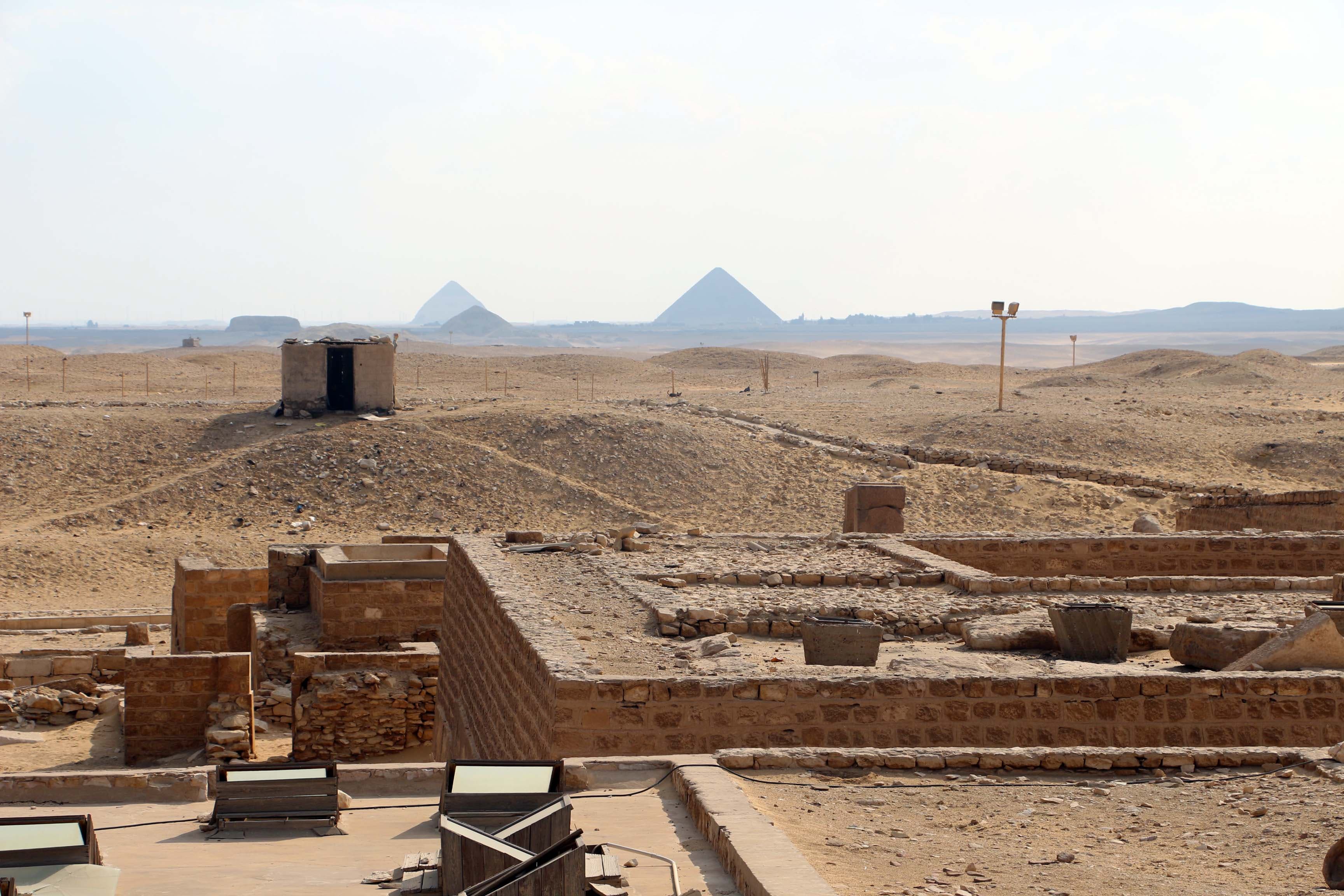 View from Saqqara toward the pyramids of Dahshur
